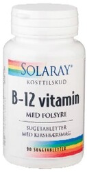 B 12 vitamin med folsyre sugetab.